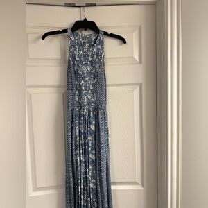Japna Maxi dress size S, smocked bodice,halter neck